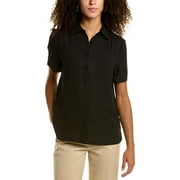 Anne Klein womens Button-Down Blouse, XS, Black